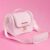 Juicy Couture Lunch Purse Cooler Bag Light Pink Logo 9.55×7.67×6