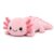 Juju Axolotl Cushion Weighted Soft Decor Accent – Pastel Pink Axolotl Shaped Cushion with Frilly Gills and Smiling Face – Whimsical Bedroom Decor