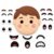 Juju Felt Build-A-Face Board – Soft Wool-Blend Feelings Faces Set with 20+ Detachable Felt Pieces – Quiet Screen-Free Emotions Board – Calm Pastel Home and Classroom Decor