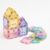 Juju Magnetic Building Tiles Set in Translucent Pastel Colors – Squares and Triangles with Animal-Face and Window Panels – Magnetic Construction Set – Colorful Stackable Tiles for Home