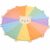 Juju ParachutePals 6 ft Group Activity Parachute – Pastel Rainbow Ripstop Canopy – Reinforced Handles – Bear Center Detail