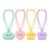 Juju Silicone Sensory Chew Necklace Set — 4 Pack Food-Grade Pendants on Breakaway Cords — Cloud Heart Star Flower Calming Oral Sensory Support