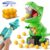 JUKUDAHU Dinosaur Shooting Boy Toys for Kids Age 3 4 5 6 7 8 – Moveable Shooting Game with Scoreboard, Light and Sound, 12 Foam Balls, Boy Toddler Toys 5-7 6-8 8-10, Competition Game Gifts (Green)