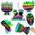 JULMELON 36 PCS Kwanzaa Crafts for Kids Holiday Magic Rainbow Scratch Cards