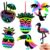JULMELON 36PCS Luau Crafts for Kids, Rainbow Scratch Art Hawaiian Party