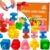 Jumbo Nuts and Bolts for Toddlers – 40 Pcs Screw Toys for Toddlers 3 – Occupational Therapy Toy with Storage Tote and Book – Shape Sorter Fine Motor Toy – Manipulatives for Preschoolers