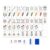 JUNHOM American Mahjong Tile Set, 160 Pcs 4-Layer Acrylic Engraved Mahjong Tiles with Carrying Bag, Travel Mah jongg Set with Dice for Family Game Night and Parties (Blue)