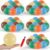 Junkin 100 Pack Knobby Balls Bulk 5.5″ Soft Bouncy Ball Bulk for Toddlers Sensory Toy with Air Pump Plastic Inflatable Spiky Massage Stress Fidget Toy for Playground School Party Play (Bohemian Color)