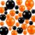 Junkin 300 Pcs Faux Pearl Vase Filler No Hole Gloss Beads,Black and Orange