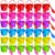 Junkin 48 Set Beach Sand Toys Bulk Includes Sand Shovel with 6.3 Inch Bucket Beach Shovel Plastic Pails and Buckets for Building Castle Sandbox Toys Summer Birthday Party