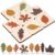 Junkin 8 Pcs Fall Wooden Toddler Puzzles Vintage Leaf Puzzle Toy Set for Montessori Toys for Toddlers 2-4 Preschool Learning Nature Exploration Educational Preschool Toys Great Gift 1-3 Boys Girls