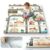 JUNLLY Baby Play Mat 47×47″, 1.3″ Thick Foam Mat Removable Washable Cover