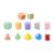 JunZheHub Geometric Shapes Blocks Learning Toys Pattern Blocks 3D Geometric Solids for Kindergarten, 15pcs