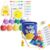 JUPITEARTH 36 Colors Tempera Paint Sticks + 10 Colors Washable Tempera Paint Set, 4.06oz(120ml) Non Toxic Finger Paints for Toddlers and Kids, Included Brush, Cups, Art Smock