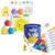 JUPITEARTH 36 Colors Tempera Paint Sticks + 6 Colors Washable Tempera Paint for Kids, 4.06oz(120ml) Non Toxic Finger Paint for Toddlers, Set Included Brush, Cups, Art Smock