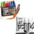 JusArt 14 Colors + 4 Pcs White Jumbo Markers for Poster, 15mm Wide Tip