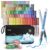 JusArt Acrylic Paint Markers Brush Tip, 108 Basic & Metallic Colors