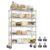 JustSmart 5-Tier Chrome Wire Shelving with Wheels 47.2″ w×17.7″ d×71″ h