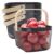 Juvale Square Metal Fruit Basket – Black Metal Pantry Organizer for Kitchen Storage – Mesh Basket with Wood Handle for Easy Carry – Fruit & Snack Organizer – 9.5″x 9.5″x 7″, Pack of 4