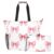 JUZIHAI Pink Bows Pattern Beach Bags for Women