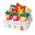 JWQFBC 13 Pieces Carrot Doll Interactive Toy Sensory Pull Along Tissue Box Carrot Mat Puzzle Motor Skills Toy for Kids Suitable for Childhoo, Amusement Park