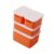 JWQFBC 4 Pieces Dollhouse Storage Box 1/12 Simulation Organizing Container Dollhouse Decor PP Material Suitable for Collection, Orange