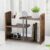 JXCHDA Desktop Organizer,Office Storage Rack,Wood Small Bookshelf,Brown