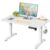 JYLH JOYSEEKER Electric Low Height Adjustable Desk, 35″ Center Table, White