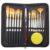 JYN-ANREN 17Pcs Paint Brush Set with Palette Knife & Sponge, Standing Storage Case as Brush Holder, Professional Artist Brushes for Acrylic, Oil, Watercolor
