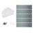 JY quax Aluminum Name Plate Holder for Office Door & Desk, 5 Pack 200×54mm Complete Sign Holder Kit with Mounting Tape, Insert Boards & Stainless Steel Screws for Office Door Sign