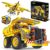 Jyusmile STEM Toy Building Toy for Age 6, 7, 8, 9, 10, 11, 12 Years Old Kids Boys Girls – 2-in-1 Truck Airplane Take Apart Toy, 361 Pcs DIY Building Blocks Kits, Engineering Construction Toy