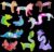 Kabvry 10 PCS LED Animal Pop Tubes Fidget Toys, Sensory Toys for Kids 3+