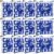 Kacctyen 12 Pcs Cheer Bow Makeup Bags Canvas Cheerleader Gifts Bulk Zipper Pouch Travel Organizer Cosmetics Snacks Bag for Girls Teammates Senior Night Party Games Gathering Event Supplies(Blue)