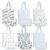 Kacctyen 12 Pcs Hydrangea Bow Canvas Tote Bag Bulk 16 x 13.8 Inches for Women Blue Coquette Aesthetic Makeup Bags 6 x 8.7 Inches Bow Floral Canvas Toiletry Bag for Travel Makeup Pouches