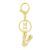 Kainier Gold Bubble Initial Keychain for Women Bag Charm Purse Key Alphabet Handbags Pendant Accessories Gift (Alphabet V)