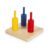 KAIYUEMAOYI Stacking Toy for Infants & – Wooden Educational Toys for Early Learning, Montessori Three-Color Stacking Pegs