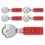 KALLORY 4pcs Heavy Duty Wire Rope Pulley with Dual Sheave Steel Wheel for Construction and Warehouses, Enhanced Durability and Noise Reduction Hoist Trolley Pulley System Set for Material