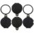KALLORY 4pcs Portable 20x Magnifier Glass with High Definition Lens and Protective Cover, Sturdy Mini Folding Pocket Magnifier for Reading and Outdoor Exploration, Lightweight Handheld