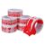 KALLORY Fragile Packing Tape for Reliable Sealing 6 Rolls with Dispenser Red PVC Tape Heavy Duty and Versatile Application for Moving and Shipping Boxes for Office and Storage Use
