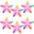 KALLORY Highlighter Pen Five Point Star Red PP Star Shaped 6pcs for Writing