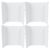 KALLORY Trifold Poster Board for School Projects and Science Fair Presentations 4pcs White Made of Corrugated Paper with Smooth Surface and Stands Upright Independently