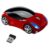 KangJJ Cute Wireless Red，2.4G with USB Reciver 1600DPI Car for Computer Wireless USB for Laptop Computer Tablet for Windows for Mac OS for Her for Christmas（Red）