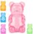KangJJ Gummy Bear Squeezable Toys, Squeeze Fidget Toys for Stress Relief Sensory Stress Balls for Kids and Adults Birthday Gifts Party Favors Stocking Stuffers Class Prizes- Pink