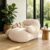 KAPEETOO Bean Bag Chair, Corduroy, Ergonomic Support, Modern Style, Adult Size, Living Room (Khaki)