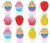kapibarasensei 12Pcs pop Bubble Fidget Toy, Strawberries, Pineapples, ice Cream Simple Fidget Toy, Keychain Bubble Pop Desk Toy, Decompression Toys Suitable for All Ages