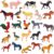 KAPILAVA 24 Pcs Farm Animal Figurines, Plastic Horse Toys for Kids 3-5, Barn Animal Toys Educational Learning Gift for Kids & Toddlers, Party Favors, Cake Topper