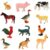 KAPILAVA Plastic Farm Animal Figurines, 12 Pcs Realistic Mini Barn Animal Figures, Farm Animals Toys for Kids, Farm Playset Educational Learning Toys for Boys Girls, Party Favor Cake Topper
