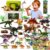 kapituem 47PCS Dinosaur Toys for Kids 3-5,Realistic Dinosaur Figures with Pull Back Dinosaur Cars,Play Mat and Storage Box,Educational Dinosaur Toy Playset,Birthday Gift for Boys Girls Ages 3-7