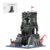 KAROYD Black Watchtower MOC Building Blocks Set, Dark Coastal Pirate Fortress with Flag (2176PCS)