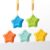 Kasimir Star Secure Erasers – Premium Star-Shaped Eraser with Attachment String, Hi Polymer Large Rubber Pencil Eraser for Artists School Classroom, 5 Colors